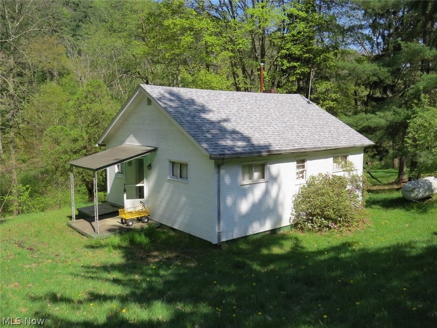 Leesville Lake Cabin in Barnhouse Allotment! Looking for privacy & serenity? This may be your spot to enjoy both!  2 bedroom, 1 bath cabin with character, wood floors and fireplace, located near the water with seasonal views and dock is available. There is a 1 car detached garage with extra storage, covered deck and porch, newer roof shingles, and owned propane tank as well. This location is away from the everyday "hustle & bustle" of life. This property is being sold "as is" and is believed to require a new septic system. It will be the buyer's responsibility to verify and assume all costs of any requirements. Gas and oil will not transfer with property. Cash Buyers Only. Furnishings, boat, and tools, etc. are negotiable with purchase. Call to view this well kept property on one of Ohio's premier fishing lakes!