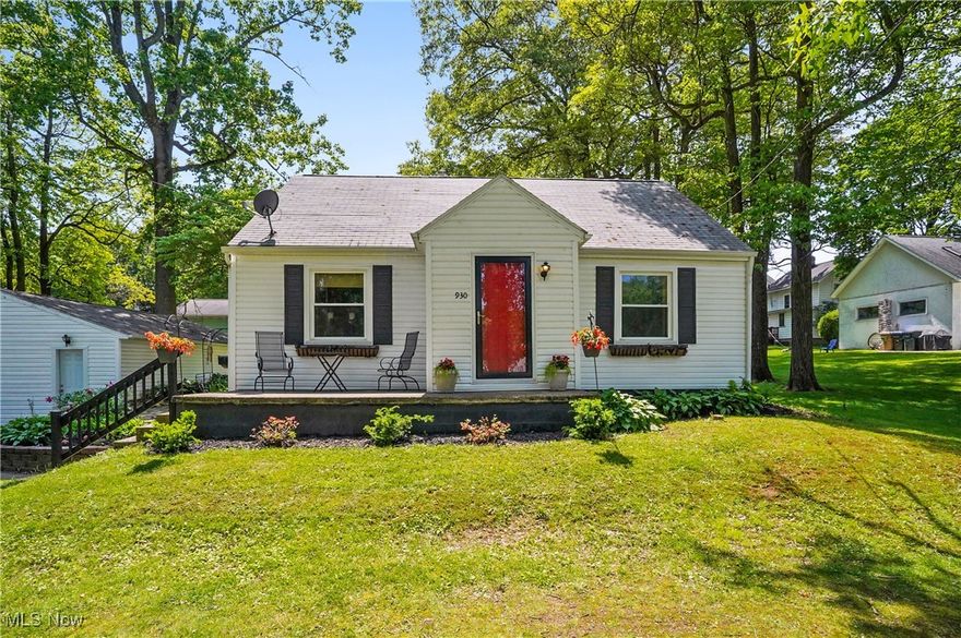 Welcome to this delightful 1200+ sq. ft. Cape Cod home, where charm meets modern living! Nestled on a knoll above Tallmadge Road in Cuyahoga Falls, this property boasts stunning curb appeal & is conveniently located near schools, shops, parks, & dining options as well as popular Downtown Cuyahoga Falls. Step inside to discover a cozy open concept kitchen/living room featuring refinished hardwood floors, granite countertops, recent shaker cabinets, porcelain tile, & a built-in stainless-steel microwave. It's a wonderful space for culinary adventures where warmth and functionality will blend seamlessly. Appliances include recently updated refrigerator, oven, microwave, washer, and dryer (2019). The inviting living spaces are ideal for relaxation & entertaining, offering a perfect backdrop for creating cherished memories. Outside, enjoy a private patio, detached 2.5-car garage, and a circle driveway with easy turn-around access. The garage provides ample storage or workshop potential while the lovely yard w/ newer patio invites you to enjoy the outdoors. This home is not just a place to live; it’s a lifestyle waiting to be embraced. This home boasts several additional features: The bathroom has been recently renovated. Upstairs, there is a spacious cedar closet. The property is equipped with central air & an updated 150-amp electric panel. The basement has been waterproofed & a sump pump adds extra peace of mind. Fresh paint has been applied in the basement & on the exterior foundation, enhancing its overall appearance. Tilt-to-clean vinyl replacement windows were installed & glass block windows in lower level. New light fixtures have been installed throughout the basement, the landscaping has been updated, and there is a new brick retaining wall for added appeal. Additionally, high-speed internet is available through AT&T or Verizon. Don’t miss your chance to own this enchanting home that perfectly balances charm and convenience. Schedule your showing today!