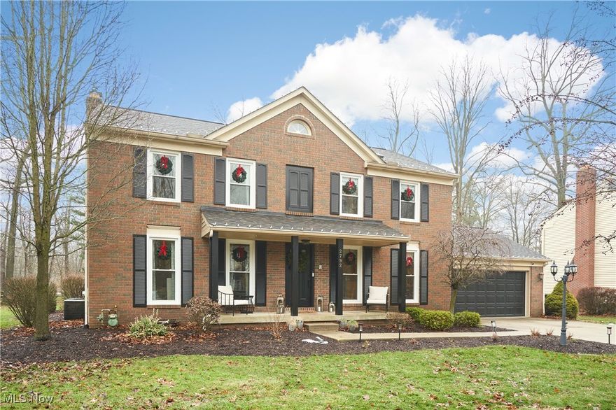 Welcome to this beautifully maintained brick Colonial offering timeless curb appeal and a versatile layout designed for modern living. Inside, find bright spaces w/fresh paint throughout, neutral finishes, and thoughtful details. The main level features an open and comfortable flow, including a spacious living area ideal for relaxing or entertaining. The kitchen opens seamlessly to the living space with newer appliances, ample counter space, abundant cabinetry, and sliding glass doors leading directly to the deck, perfect for indoor-outdoor living. A designated dining area adds flexibility for everyday meals, play space, or entertaining. Additional main-level living areas provide options for a home office, playroom, or sitting room, Upstairs, find four generously sized bedrooms, including a primary suite with a private en-suite bath, creating a comfortable and peaceful retreat. The additional bedrooms are filled with natural light and offer flexibility for family, guests, or workspace. All-new window treatments along with new windows and exterior doors (2025) enhance both style and efficiency throughout the home.  The finished lower level expands the living space even further, ideal for a recreation room, media area, or home gym, with additional storage options available.  Recent exterior improvements enhance the home's presence and longevity, including new roof and siding (2023), updated curb appeal, and a new garage door (2025). Additional updates include a new hot water tank (2025) and newer washer and dryer, offering peace of mind and move-in-ready comfort.  Outside, enjoy the deck overlooking the backyard. perfect for relaxing, grilling, or entertaining. A two-car attached garage and extended driveway complete the home with convenience and functionality.  With its classic exterior, adaptable floor plan, extensive updates, and move-in-ready condition, this four-bedroom home offers comfort, space, and timeless appeal.