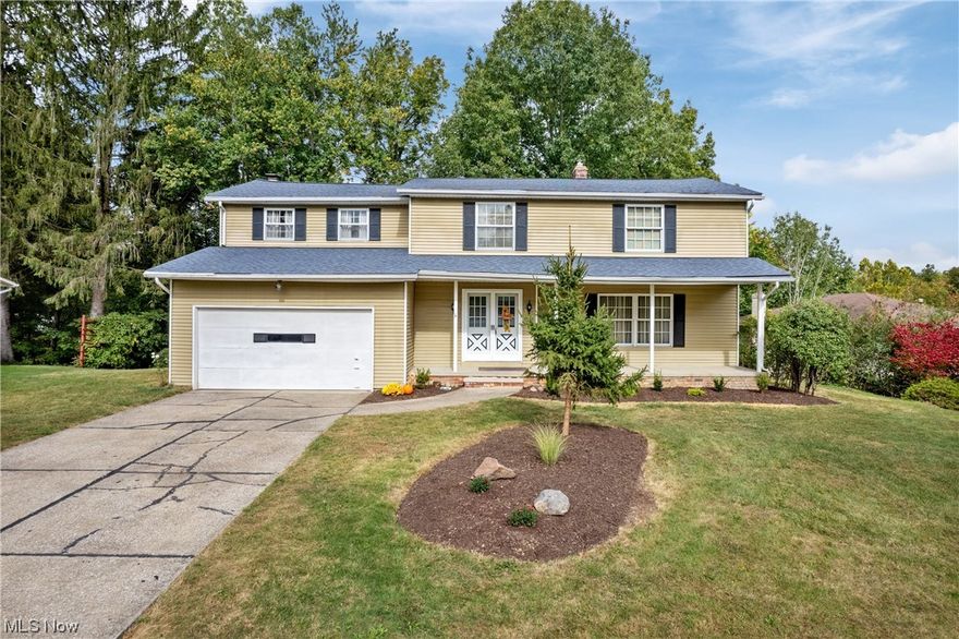 OPEN HOUSE:OCTOBER 1ST FROM 1-3 PM.Welcome home to this amazing colonial nestled in Colonial Forest Estates of Solon! You’ll immediately notice the fresh landscaping and expansive, Southern-Style front porch which is the perfect place to sip your morning coffee.  Once you enter the foyer, you’ll be greeted by an oversized living room that easily transitions to the dining room with boundless natural light. The kitchen has plenty of cabinets and counter space including full appliances and an eat-in area. The family room is substantial and boasts a brick fireplace to enjoy throughout the upcoming season and a slider door to the deck that overlooks the picturesque views of this backyard. There’s also a conveniently located guest bathroom on this level. As you enter the 2nd floor, you’ll immediately notice four extremely oversized bedrooms with walk-in closets, a 2nd laundry room and a full hall bathroom. The owner’s suite flanks a large ensuite with a large walk-in closet.  The lower level is partially finished and it’s perfect for entertaining with plenty of space for an office nook or home gym. The unfinished space features a laundry room area, a work area: with a work bench and plenty of storage space. There’s a 2-car garage, Pella windows, new roof 2019, a shed with electricity, serene and park-like, private backyard. Ready for your finishing touches! Award Winning Solon Schools! Great location with nearby shopping, medical and easy highway access. Don’t miss this beauty!