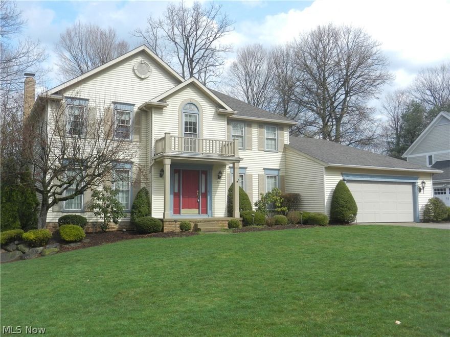 This center hall colonial has been very well maintained. Quiet location, near the end of Steeplechase Lane. Welcoming oversized family room with fireplace and large bay window overlooking the spacious rear yard. Open eat-in kitchen with easy access to the large rear deck. The attractive kitchen is fully applianced and has plenty of cabinetry. First floor laundry and a first floor den/office. This home has a nice flow/floor plan. 4 bedrooms and 2 full baths on the upper floor. High efficiency furnace and central air were new in May 2022. Generous 2 car garage with additional parking area as part of the concrete driveway. This home is in the desirable Steeplechase development.