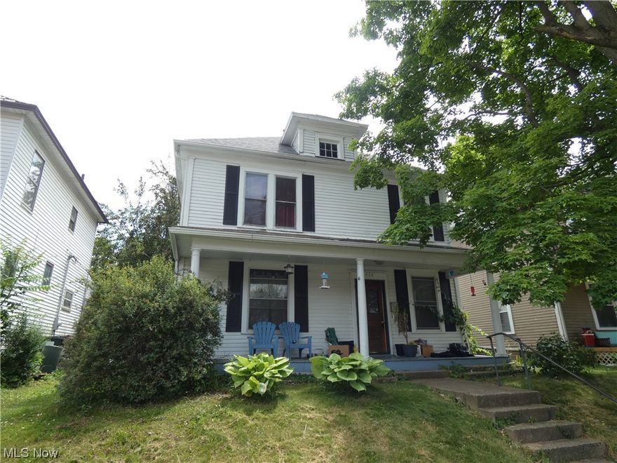 This attractive 2 story home offers 4 bedrooms, 1 1/2 baths, large entry foyer with a beautiful natural oak stairway, updated kitchen, a large first floor bedoom w/half bath, a large updated bathroom and 3 nice sized bedrooms upstairs, gfa heat with central air, a nice kid friendly backyard w/alley access, a full basement, a walkup attic that could be finished and more!! All of this and it's priced to sell and conveniently located just a few blocks from the City Park and grade school. Don't miss out!! Seller is offering a home warranty. Call today to schedule your personal viewing.