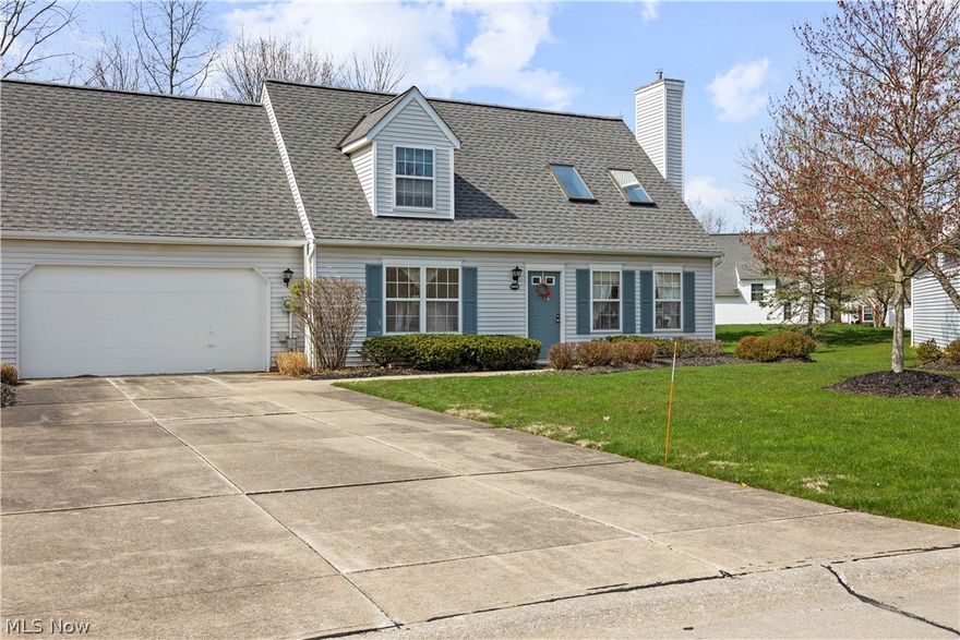 Wonderful Opportunity to own this maintenance free condo in Olmsted Falls. This lovely home is one of the larger ones in this community, offering three bedrooms and two full baths, and a large open loft (full ceiling height loft). A large open living room/dining room combo welcomes you into this beautiful home. First floor master bedroom with a pocket door to the full bath also accessible from the as well hall for guests. First floor is completed by a large kitchen with a slider out to a patio space. Kitchen includes all appliances & has a large morning room, first floor laundry room between garage entrance and kitchen with included washer and dryer, and a utility sink. Garage has a 4 foot bump out allowing for extra storage. The home also has several large closets throughout...plenty of storage options here! Second floor has a large loft area that would make a great office, reading room, or craft room, and has two skylights for lots of natural light. The second floor also includes another full bath and 2 more bedrooms, the 3rd bedroom is tandem off the 2nd with double closets. In similar units here this 3rd bedroom is unfinished attic space. Additional green space behind and along the side of the unit. Two car attached garage. Most recent improvements include a New Roof in 2022 & Furnace and A/C replaced in 2015. Call to schedule your personal showing today and make this your home sweet home!