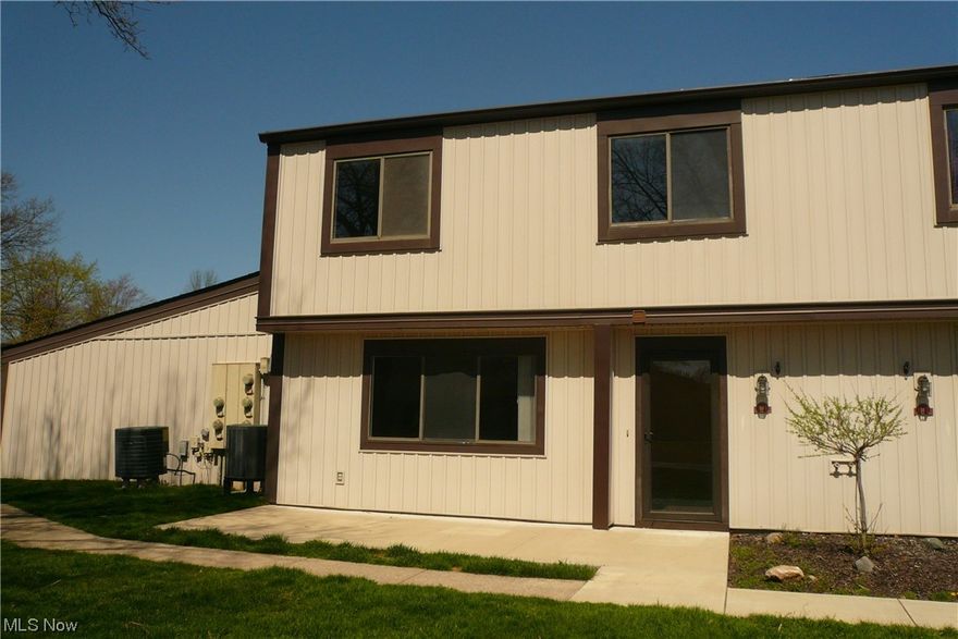 Lovely condo with  pride of ownership. Tile foyer with closet leads to large living room and dining area. Kitchen offers lots of cabinet space, a large pantry, and breakfast bar. A guest bath is on first floor. The one car garage is accessible to the unit. Utility/laundry on first floor off kitchen.   Three nice sized bedrooms are up with a main full bath, a 1/2 bath, and ample linen closets. Enjoy the new patio area where you can plant flowers, and the recreation area with pool and tennis
courts.