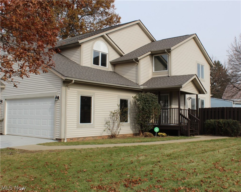 Completely remodeled contemporary house with 3 bedrooms and 1.5 baths. The updates include new HVAC, new roof, electrical, new concrete driveway, new garage door, plumbing, kitchen, baths, flooring, deck, painting throughout and more! There's nothing to do but move right in. If you enter from the attached garage there is a mudroom area and a spacious updated half bath. The living room opens into the dining and kitchen areas where you will find new shaker style cabinets, granite countertops, and new stainless steel appliances. There is new wood flooring to complete the downstairs. Upstairs boasts 3 nice sized bedrooms with new carpeting, updated bathroom, and ample storage. Each of the three bedrooms has contemporary ceiling fans and windows that allow for an abundance of natural light. Submit your offer and move right in for the new year!