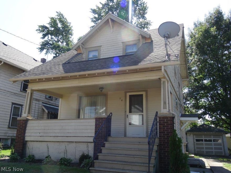 Excellent investment or first time buyer opportunity!  Spacious colonial features a traditional floor plan, huge front porch, 3 bedrooms, one bath, full basement, one car garage. Priced to sell quickly!