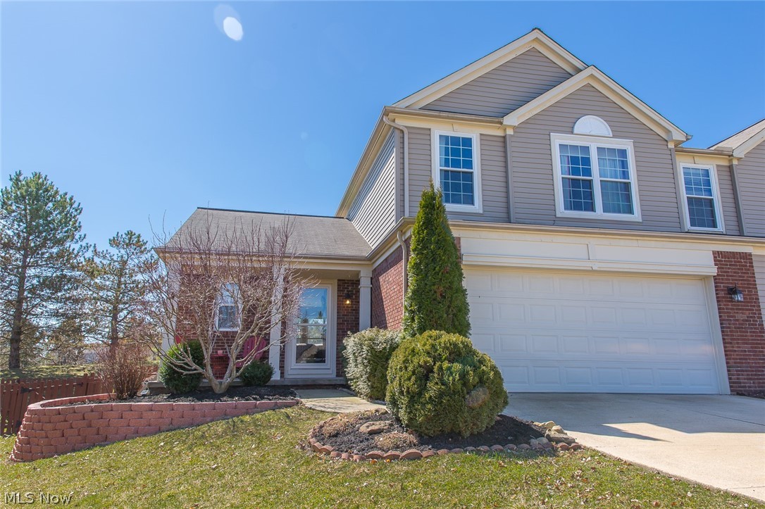 This home in Eaton Estates is so warm and inviting. This 3 bedroom 2.5 bath homes has been well kept. Built in 2000 but updated in 2017. Updates include New kitchen cabinets, counter tops, floors in kitchen and bathrooms. New carpet as well. The living area is spacious with a gas fire place and opens to the eat in kitchen. There is an island and newer stainless steel appliances. New microwave 2019. The first floor laundry is conveniently located off of the kitchen. The first level also includes an updated half bath. On the second level the master bedroom has a walk in closet and master bathroom. There are 2 more bedrooms and a full bath upstairs. There are sliders that lead outside to the new composite deck. There is a fenced area and a patio to enjoy. The 2 car garage is attached. the Community includes tennis courts, trails, playground, pool and community building.