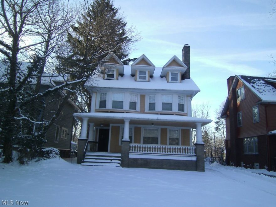 This is a Fannie Mae Property. First floor has living room with fireplace, dining room, which both have hardwood floors,  enclosed porch,  kitchen with island and half bath. Second floor has 3 bedrooms  and a full bath, plus there is a finished third floor wit ha large room and second full bath.