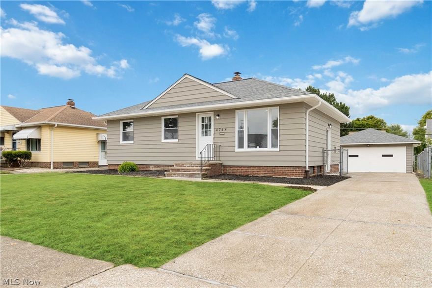 Welcome to this fully remodeled ranch home situated on a no outlet street which ends into a beautiful park in Brooklyn Oh!
This delightful home offers 3 bedrooms 2 full baths, and a nice-sized yard with a detached 2-car garage. As you step inside,
you'll be greeted by the neutral living room with recessed lights, providing a comfortable and inviting space for relaxation and
gatherings. The living room seamlessly leads to the bright kitchen and dining space, creating an open and functional
layout. The kitchen boasts ample cabinetry, prep space & all included brand new appliances. On the main level, you'll find
three comfortable bedrooms & a full bath on this level which adds to the home's functionality and convenience. Lower level/
basement you'll discover a large finished space with recessed lights providing versatility for various living arrangements and many 
potential uses. The finished lower level offers a second brand new full size bathroom as well. The fully fenced backyard offers plenty of room for friends and family to gather for an
outdoor BBQ and activities. Recent improvements include: brand new roof on house and garage (2024), kitchen to
include new high quality soft close cabinets and drawers, black granite countertops, deep stainless steel sink, white subway
tiled backsplash. and brand new stainless steel appliances, the 2 updated bathrooms have brand new vanities, tub/tiled
surround, fixtures, flooring, new hot water tank, new updated electric panel/service, plumbing, new furnace/ac, fresh
neutral paint through-out, and new Anderson windows. The outside was just painted with a beautiful neutral color to fit today's
trends. Conveniently located just a block away from Brooklyn schools, shopping, restaurants, highways, and metro parks, and
steps from the park.  Don't miss the opportunity to make
this wonderful home yours! Call today for a private viewing and experience tall the new updates and the warmth and charm it
has to offer.