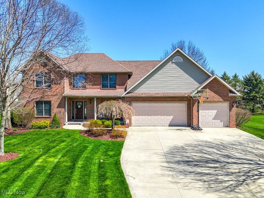 Stunning custom 6-bdrm, 5 bath, 3 car gar home located on a quiet cul-de-sac in the Bayside Lake. This very well built home is an entertainer's dream! Impressive 2-story foyer with gently winding staircase. Off the foyer features a large office with French doors and built-in bookcases, and a large dining rm with wood floors, tray ceiling with inset lighting, and built-in storage. Kitchen features granite countertops, prep island, 2 large pantry cabinets, stainless appliances and flows to a spacious dinette with built-in cabinets & sliding doors to patio. Family rm is in view of the kitchen & features a stone fireplace with gas logs. Just down the hall is the 1st flr laundry, 1/2 bath, & primary bdm suite. Fabulous 1st flr primary bdm suite with large walk-in closet & updated en-suite bath with double sink vanity, marble walk-in shower with bench, & large soaking tub. The 2nd flr features 5 spacious bedrooms (2 with walk-in closets), 2 full baths. The large 6th bdm is currently being used as a 2nd flr family rm. The spacious bsmt offers a dedicated theater room with a projector, screen, 8 reclining theater chairs, & other correlating equipement. Also featured is a large exercise room with a wet bar, a game rm with a pool table (pool table will stay), and a half bath - all this and it still has plenty of bsmt storage. This home has so much to offer. Additional features include a newer Carrier furnace in 2022 with air cleaner, A/C approx 2017, newer Navien tankless hot water heater, radon mitigation system, 4-zone heating, ceiling fans in all the bdms, garage with hot/cold water & large driveway with plenty of parking spaces. Basement shelves, workbench, & garage refrigerator stay. Beautifully landscaped yard with large paver patio and fire pit. Many amenities nearby, including bike & hike trail and access to Darrow Lake. Close to restaurants, stores & highways. No short cuts were taken when building this fabulous home. Sellers being relocated & are highly motivated.