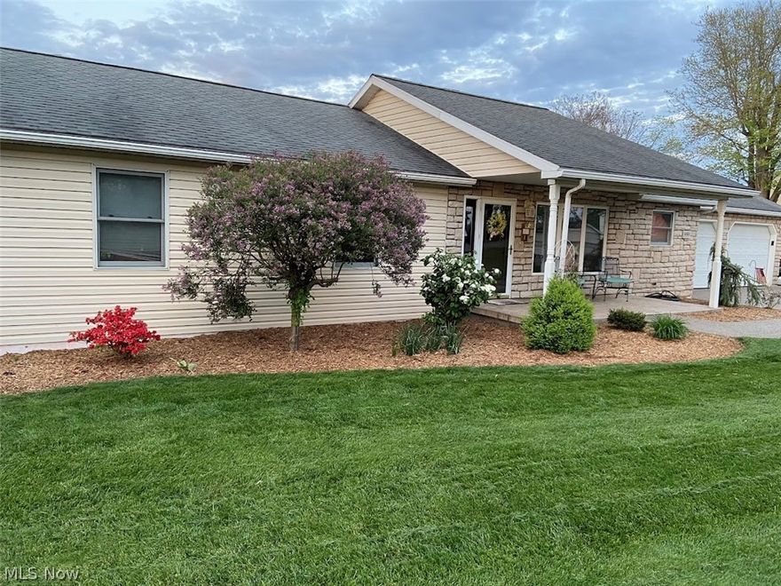 Be impressed from the moment you enter the foyer of this well-appointed ranch.  Rich hardwood floors, a great room with a cathedral ceiling and a beautiful hand-laid stone fireplace offers a gathering place like no other.  The main floor offers all of the amenities for one-floor living with the master bedroom suite, 2 additional bedrooms, the kitchen with oak cabinetry and a island built for dining, the laundry and access from the great room to a deck overlooking the private back yard.  The basement offers a 4th bedroom, recreation room, media room, and game room.  The basement walks out to a huge deck for fair weather relaxation.  Mower, etc. garage underdeck is 12' x 12'.  Quaint play house in backyard.