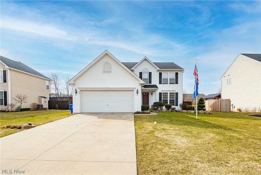 Welcome to 964 Sanctuary View! Located in the desirable Pleasant Lakes Development, this 4 bedroom, 3 bathroom is a Savoy model Ryan Homes build and will not last long! Enter in the foyer and continue into your family room or formal dining room that can also be used as an office. Kitchen includes light wood cabinetry and brand new stainless steel appliances! Beautiful owner's suite boasts a walk-in closet and a large owner's bathroom with double sink vanity. The remaining 3 great sized bedrooms and full bath round out the second level. Full basement provides ample storage space and laundry area. Eat-in kitchen grants access to your new back deck and extensive fenced-in backyard! Conveniently located near expressway, downtown Kent, and KSU. Don't miss your opportunity to own this home. Schedule your private viewing today!