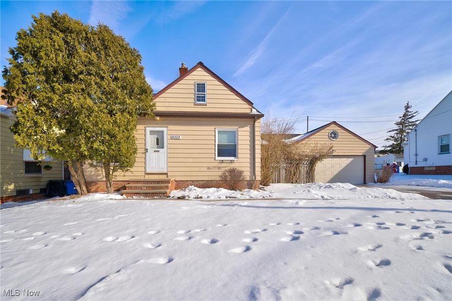 Welcome to 4223 Brookway Ln, a charming 1952 Cape Cod home in the heart of Brooklyn, Ohio, offering over 1,700 finished square feet of comfortable living space with 3 bedrooms and 1 full bath. This well-maintained single-family residence features a classic layout with hardwood floors throughout, a cozy living room perfect for gatherings, and a functional kitchen ready for your personal touch. The main level includes two bedrooms, while the upper level provides a spacious third bedroom ideal for a primary suite along with a bonus area for office. Central air conditioning and forced air gas heating ensure year-round comfort, and the partially finished basement adds extra storage or potential flex space.
Standout features set this property apart in the neighborhood: an attached 2-car garage for convenient, protected parking—a rare convenience in this area—and an expansive double lot  that provides a much larger yard than most nearby homes, perfect for outdoor entertaining, gardening, or simply enjoying more green space. Located in the Brooklyn City School District, this home is close to several local parks, including the scenic Big Creek Reservation (part of Cleveland Metroparks) with miles of hiking trails, picnic areas, and nature views just minutes away, Veteran's Memorial Park offering playgrounds, sports fields, and community events at 7619 Memphis Ave, and the secluded Marquardt Park at 4768 Brookhigh Dr for peaceful walks and green space. It's also near shopping, restaurants, and easy commuting routes, making it a fantastic opportunity for families or first-time buyers.
Don't miss your chance to own this gem—schedule a viewing today!