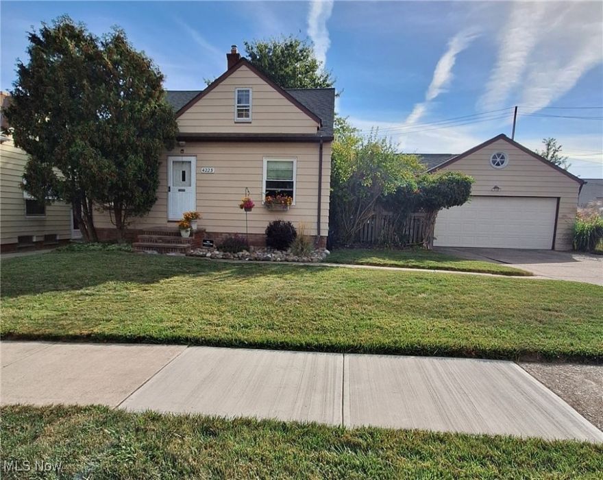Welcome to 4223 Brookway Ln, a charming 1952 Cape Cod home in the heart of Brooklyn, Ohio, offering over 1,700 finished square feet of comfortable living space with 3 bedrooms and 1 full bath. This well-maintained single-family residence features a classic layout with hardwood floors throughout, a cozy living room perfect for gatherings, and a functional kitchen ready for your personal touch. The main level includes two bedrooms, while the upper level provides a spacious third bedroom ideal for a primary suite along with a bonus area for office. Central air conditioning and forced air gas heating ensure year-round comfort, and the partially finished basement adds extra storage or potential flex space.
Standout features set this property apart in the neighborhood: an attached 2-car garage for convenient, protected parking—a rare convenience in this area—and an expansive double lot  that provides a much larger yard than most nearby homes, perfect for outdoor entertaining, gardening, or simply enjoying more green space. Located in the Brooklyn City School District, this home is close to several local parks, including the scenic Big Creek Reservation (part of Cleveland Metroparks) with miles of hiking trails, picnic areas, and nature views just minutes away, Veteran's Memorial Park offering playgrounds, sports fields, and community events at 7619 Memphis Ave, and the secluded Marquardt Park at 4768 Brookhigh Dr for peaceful walks and green space. It's also near shopping, restaurants, and easy commuting routes, making it a fantastic opportunity for families or first-time buyers.
Don't miss your chance to own this gem—schedule a viewing today!