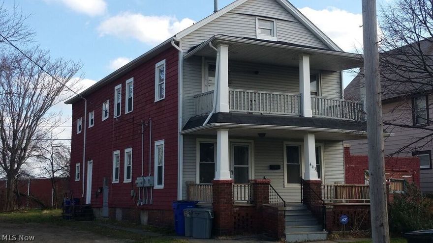 4 unit building located in North Collinwood that is 100% occupied.  Tenants pay electric utilities & cooking gas, owner pays water/sewer, and heating (boiler) utilities.  Each tenant is on a month to month lease.  

Newer roof
Newer, replacement windows
Newer Hot water tank

4 updated electrical panels
Separate gas meters for the units

2 two bedroom units
2 one bedroom units

Rents: 450, 450, 495 , 425 = 1825 per month
 
Expenses per year:
 
1200 - management
1300- taxes
1000- insurance
2600 - water
1800- gas