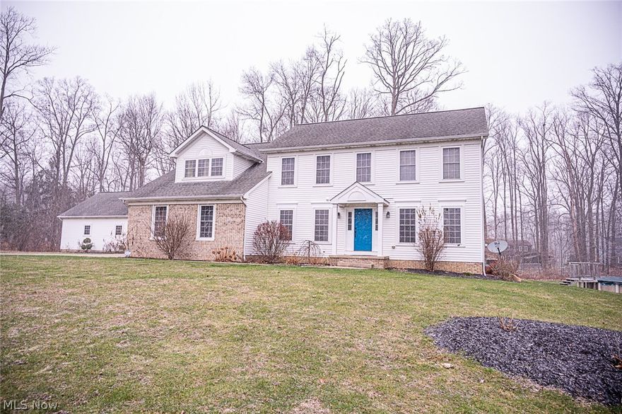 Spacious 4 Bedroom 4 1/2 Bath Colonial on 1.65 Acres in Concord Township! Nice family room with gas fireplace. Kitchen has plenty of cabinetry with breakfast bar and 3 pantries. Master bedroom with glamour bath and oversized tub and walk in closet. Bonus room over garage could be used as 5th bedroom or recreation room. 34 x 26 outbuilding for cars or workshop. Schedule today to see this one!