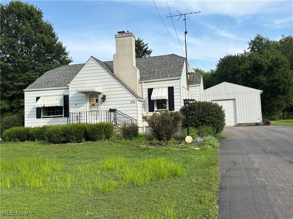 Three bedroom cape cod situated on 1.1 acres. Home showcases fireplace in living room adjacent to dining room and galley kitchen. Additionally, two bedrooms down and one up. Oversized two story garage situated on tree lined wooded property. Invisible fence.