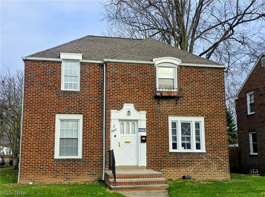 Welcome to 563 E. 260th in Euclid—inside, you’ll appreciate this updated Colonial. Enjoy the updated floors flowing throughout much of the home, complemented by large windows that fill the space with natural light. The main level offers a cozy living area featuring a brick fireplace—perfect for relaxing evenings—alongside a formal dining room ready for gatherings and entertaining. The spacious kitchen provides plenty of counter space and cabinetry, making everyday cooking both easy and efficient.
Toward the rear of the home, enjoy a comfortable bonus room with carpeting and sliding glass doors that lead out to the back deck—perfect outdoor entertaining. A full bathroom on the main level adds extra convenience. 
Upstairs, you’ll find three generously sized bedrooms along with a second full bathroom, offering plenty of space for family or guests. The partially finished basement includes a laundry area and additional storage, adding to the home’s functionality.
Outside, a detached two-car garage provides ample parking and storage. With central air conditioning and easy access to major highways, this Euclid colonial blends comfort, space, and convenience in one great package!