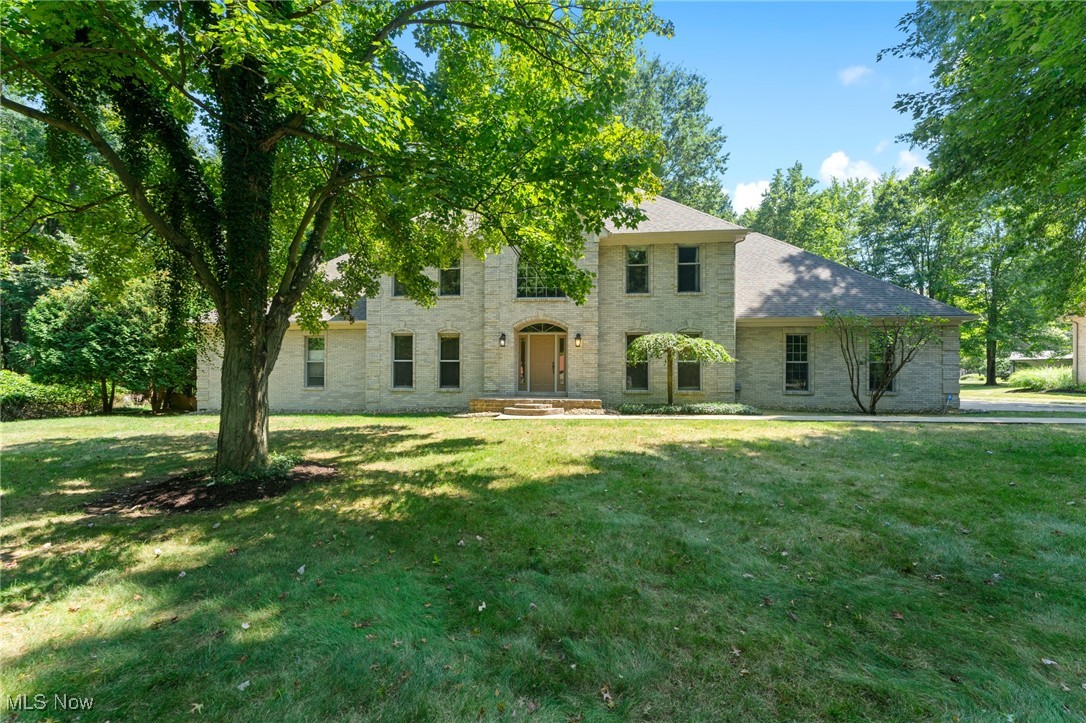 Stunning, quality built home (Sudon Bros.) situated on 1.5 acres and located in private St. Andrews development. Home entry opens into 2 story foyer with split staircase at second floor. Luxurious features include a large eat-in kitchen with island, all appliances, desk area and built-in serving area; open concept family room with fireplace and both rooms access the deck and view of private backyard; dining room with tray ceiling; living room with built-ins; laundry room with closet and storage; extraordinary first floor master suite with sitting area, double walk-in custom designed closets and huge master bath with double vanities, jacuzzi tub and shower; additional full bath and half bath on first floor. The second floor features 4 additional bedrooms with custom closets and two Jack and Jill baths. Additional interior features include most rooms with crown moldings, blinds and some window coverings and lots of storage (5 walk-in custom designed closets). Main level has a 4 season Florida Room with access to indoor pool room (added in 1994) with cathedral wood ceiling, heated inground pool (16 x 32) glass block windows, and access to backyard deck. (Pool room has an independent furnace as it requires heating only while in use. This room could potentially be developed to meet your needs). The twelve course full basement has a sump pump and ADT Security System. Newer Carrier furnace with programmable 4 zone thermostat offers different daily comfort settings. Brick and wood (recently painted) exterior, new roof in 2022 and scenic backyard. Auditors sq. ft. does not reflect the Florida Room (270 s.f.) and pool room addition (1,470 s.f.) total square footage is 6,125. Owners currently not using the pool - it has been inspected and will need repairs) 2-10 Home Warranty offered. You'll love this gorgeous and spacious home!
