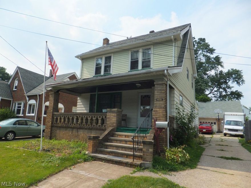 Needs work,estate,sold as-is,4 bedrooms.1 on 1st floor,crown molding,window seat,leaded cabinets,2 baths,updated 100amp electric box,3rd floor walk-up attic,2 car garage