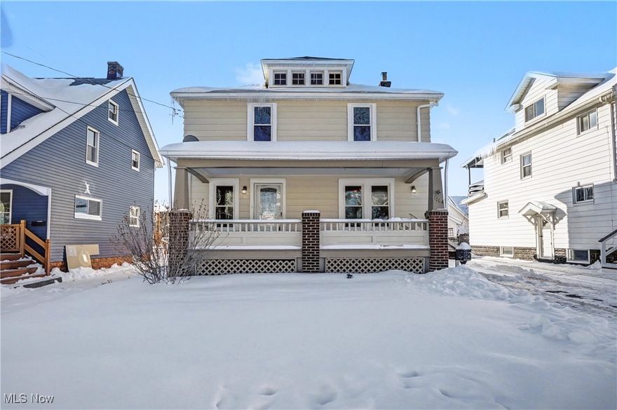 Charming Colonial in desirable Cuyahoga Falls location with extensive quality updates. There's a large front porch and a fenced back yard  to sit and enjoy the outdoors. Fresh paint inside and out, new carpet in the formal living room, beautiful formal dining room with crown molding and refinished hardwood floor. Total kitchen remodel with new cabinets, granite counters, backsplash, luxury vinyl floor and all new stainless appliances. Plus there is a cozy breakfast nook for dining or first floor office space. The second floor has three bedrooms all with refinished hardwood floors and a completely updated full bathroom. Stairs to a third floor where more living space could be created  Full Basement  with room to create a rec room  plus a new 1/2 bathroom. The water heater is newer and windows were updated at one time. Cuyahoga Falls is a wonderful community with many amenities to offer its residents.