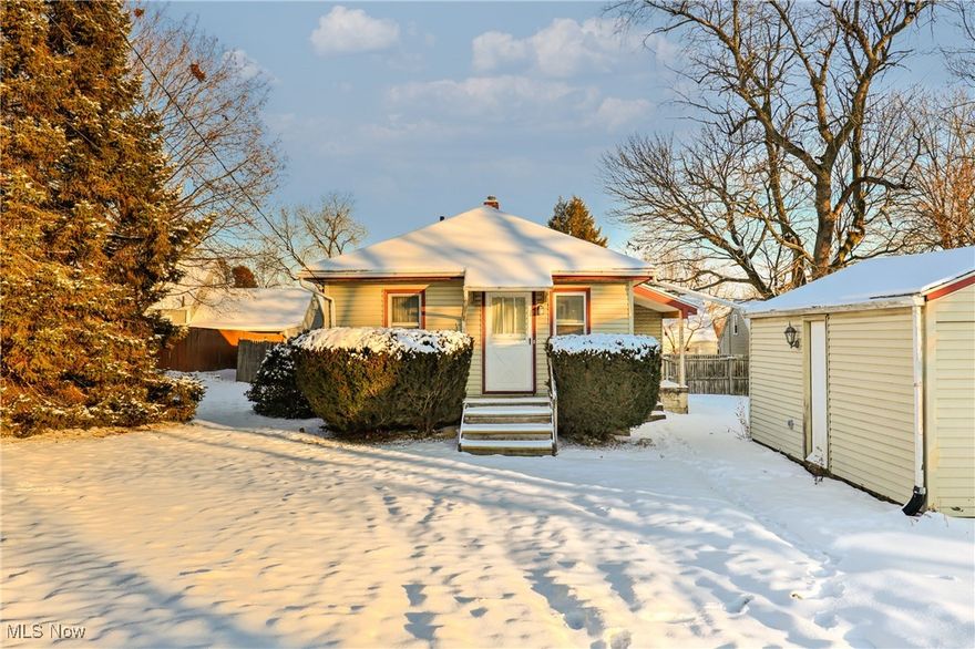 Take a look at this charming and affortable home. The kitchen has all white cabinetry and all white appliances. The living room has hardwood flooring throughout. The bathroom has a white vanity. The home has natural gas. The detached garage is convenient for keeping your vehicle out of the elements. Come and make this your home today!