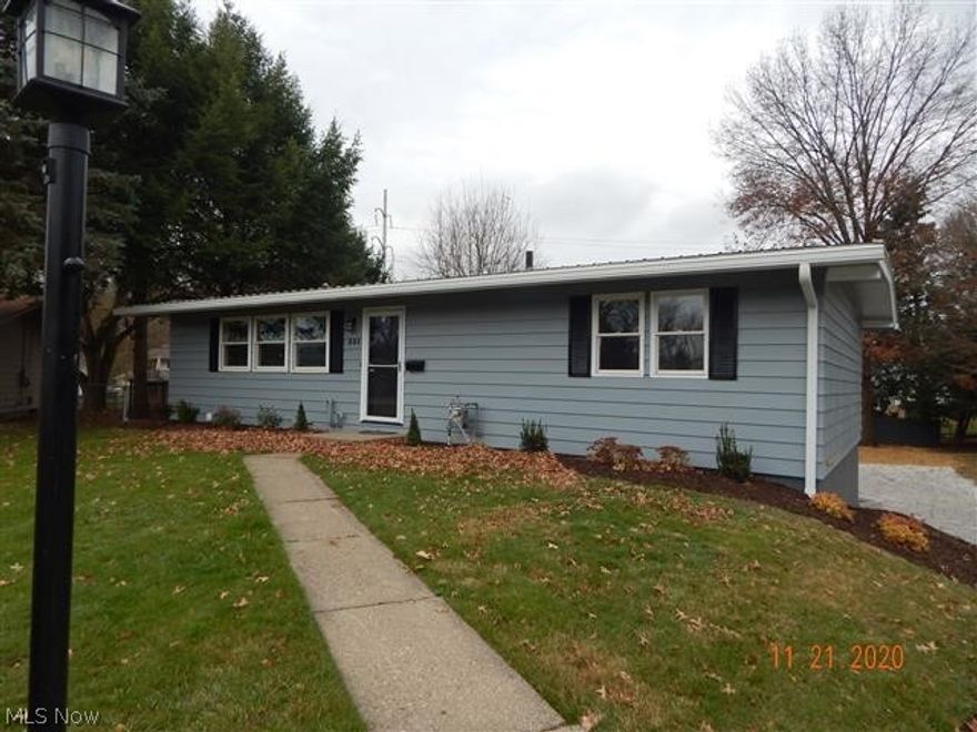 Completely remodeled from top to bottom!  New since August 2020 include metal roof, Hi-eff forced air gas furnace and A/C unit, electric breaker box, plumbing, bathrooms and kitchen.  It is virtually like a new house!  Comfortable and open, there is a large front living room, eat-in country kitchen with new soft-close cabinets and countertop, stainless GE appliances and access to the wood deck overlooking the backyard, updated bathroom and 3 nice size bedrooms with ample size closets completes the first floor.  The carpet and luxury vinyl throughout the first floor are new as well.  Downstairs is a new 1/2 bath and family room with daylight windows to the backyard.  There is a 2 car attached rear-load garage and plenty of parking.  Located on a cul-de-sac, the lot is almost a 1/2 acre with most of the backyard fenced in.  This is a beautiful home!