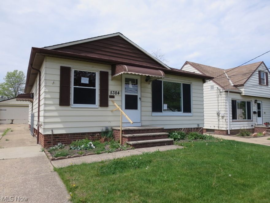 This single family ranch style home offers, five total rooms. First floor living features a kitchen with a eat in area, living room, full bath and three bedrooms. The property features a full basement with a laundry/utility area, possible bath and recreation room.