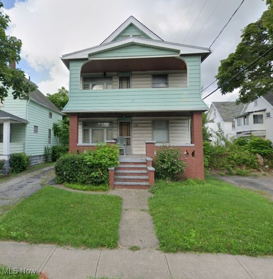 3180 E 134th St Cleveland, OH 44120 is an up & down Duplex that needs some TLC. This 2-unit has a large garage as well and easy access to all the area entertainment and dining. Each unit has 2 bedrooms and 1 bathroom, kitchen, living room and a bonus 3rd floor walkup attic for storage or finish as more living space. One unit is on the first floor and the other unit is on the second floor and there is a front porch & balcony. This Duplex is part of an Estate sale to settle estate lien so must have court approval for final sale. There will be no repairs and can be no contingencies on offers. All offers must say Subject to Court Approval. All due diligence to be done prior to an offer. Any POS issues, if any, to be assumed by buyer at closing. The pictures are correct, great furnaces for both units, the property was recently cleaned out and is easy to show accompanied by your favorite real estate professional. Great opportunity for a fix and flip or fix and hold for rentals or live in one unit and have rent pay for the costs by renting the other unit; also perfect for multigenerational living with 2 separate units with separate access but close to help each other out. Don't let this opportunity pass you by, call for your showing before this one is gobbled up!