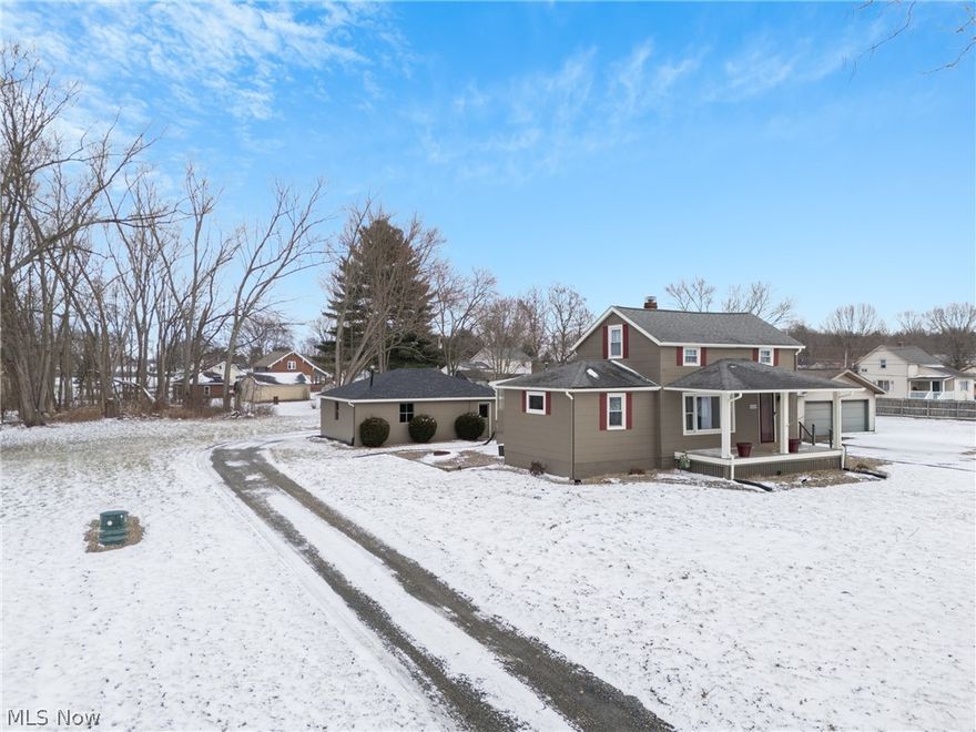 Welcome home to this beautifully updated 3-bedroom, 1-bath property located in the Tuslaw School District, situated on just over an acre of land offering space and endless possibilities. This home features a convenient first-floor primary bedroom, providing easy one-floor living options. Numerous important updates have already been completed, including a new septic system (2020), updated kitchen and bathroom, and newer flooring throughout. The central air was replaced in 2020, the main roof is approximately six years old, and the garage roof was replaced in 2025—providing peace of mind for years to come. Additional features include a walk-up basement, offering great storage potential and convenient access. The two-car detached garage is a standout feature, complete with a gas heater, making it ideal for year-round use as a workshop, hobby space, or for car enthusiasts. With major mechanical updates already completed and room to enjoy outdoor living, this property presents a great opportunity to own a well-maintained home in Tuslaw Schools with acreage. Schedule your showing today.