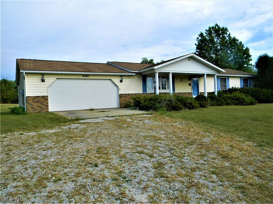 This fabulous ranch home sits just outside the village limits east of Seville. Features include an oversize 2 car attached
garage, newer roof, some new paint, 3 sheds for animals/storage, and an awesome 3 season sunroom on the back of the
house off the dining room. Walk-out basement with huge rec room, half bath, an additional small kitchen, and a large
office or craft room. Convenient first-floor laundry. There is a full bath in the Master bedroom, another full bath plus a
half bath on the first floor. Two other ample size bedrooms. Wonderful over 3-acre lot with easy access to I-71 and I-76.
Have your favorite REALTOR show it to you today!