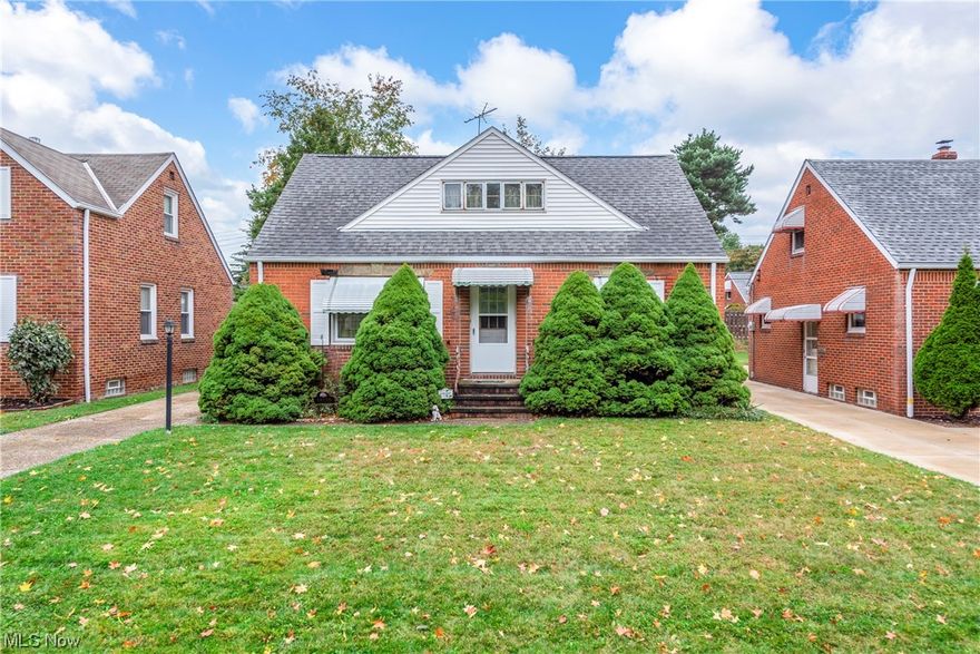 Nestled in the charming West Park neighborhood of Cleveland, Ohio, this property presents a unique opportunity for homeowners seeking a blend of potential and location or an investor looking for their next remodeling project. This cozy three-bedroom, one-bathroom home brick cape cod home has an exterior that exudes classic charm, with a traditional design and curb appeal that captures the essence of this welcoming neighborhood. The one-car detached garage offers convenience and additional storage space. Upon entry you have the living room, dining room with access to the three season room and a good sized kitchen. you have 2 bedrooms and 1 bath on the first floor with a third bedroom upstairs.