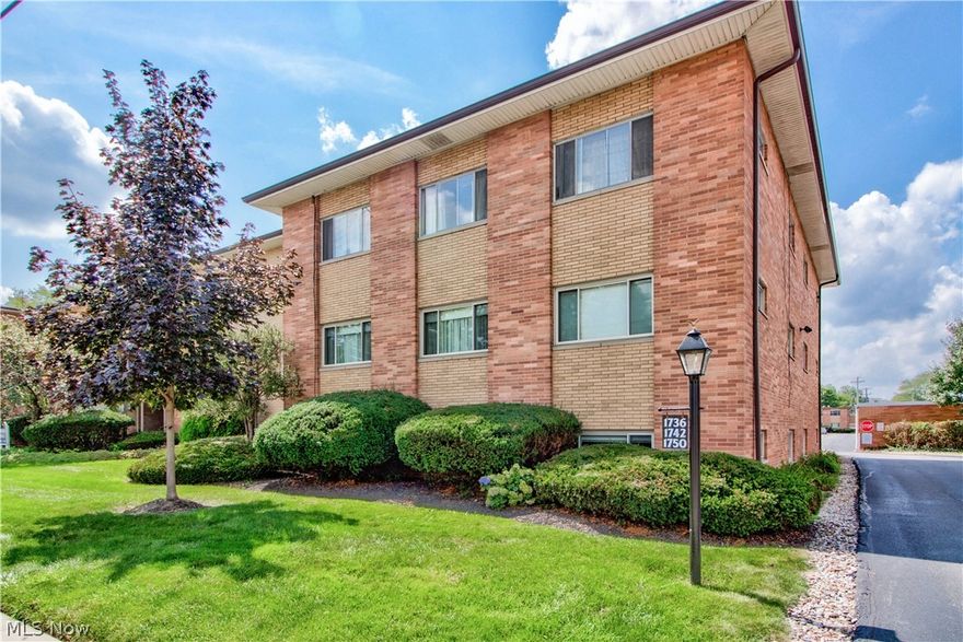 Updated Rocky River condo that is close to everything! This 1 bedroom, 1 bathroom Mayfair Village Condo is one of the largest 1 bedroom units available at 864 square feet. The kitchen was freshened up with painted cabinets, tile backsplash, and vinyl flooring. New carpet flows from the dining area, family room, hallway and bedrooms. Bathroom was completely made over with new fixtures, tile surround, and new vanity. The open floorplan makes furniture easy to place. Bedroom has plenty of closet space so storage is easy. Laundry room on the same floor and there is also another larger laundry area on the first floor. The unit includes garage space #18 to keep your car out of the elements. Community has a pool and guest parking. Convenient location near the Rocky River Recreation Center, RTA station and West Gate Shopping Center. The price makes it a smart alternative to renting. Come see today!