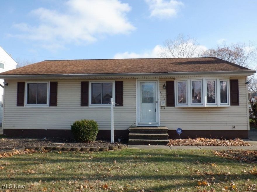 Welcome to this nicely maintained 3 bedroom Ranch home, located on a lovely culdesac street in the highly sought-after Skyview Estates!  Boasting over 40 years of cherished ownership, this home offers a perfect blend of comfort and functionality.  The living room features a front bay window and an abundance of natural light, creating a warm and inviting space.  The kitchen has oak cabinetry, a breakfast bar, and is fully applianced.  The adjacent dining room is perfect for family meals and gatherings.  The finished recreation room adds versatility for both relaxation and entertaining.  Outside, you'll love the home's curb appeal.  The fenced backyard is private and featues a custom wooden deck for your summertime enjoyment.  Additional highlights include:  vinyl replacement windows (Stanek windows); central air; vinyl siding; newer cement driveway in pristine condition; 2 car garage with opener.  A one-year home warranty is provided!