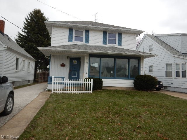 Large Rooms Newer Vinyl & Windows. 1st Floor Bd Den, County Kitchen. Many Built-ins Throughout. Small Rear Yard Is Very Nice W/ Large Deck. Property is HUD owned and is being sold in its "as-is" condition. It is FHA "IE" which means it can be FHA financed (Insured with Escrow). Please visit SageAcq and HudHomeStore websites for more info and property disclosure data (like LBP, PCR, Radon, Mold, etc)! Buyer chooses title company and pays all closing costs. Being sold AS-IS-- buyer to assume all repairs . Property is monitored. Agents must be present for showings. Agent must sign "sign in" sheet and snap photo of sign in sheet with business card in picture and text photo to listing agent immediately upon entering home during scheduled appointment time frame. Must make appointments for each showing--no going back without scheduling. Buyers entering premises with out an agent are trespassing.