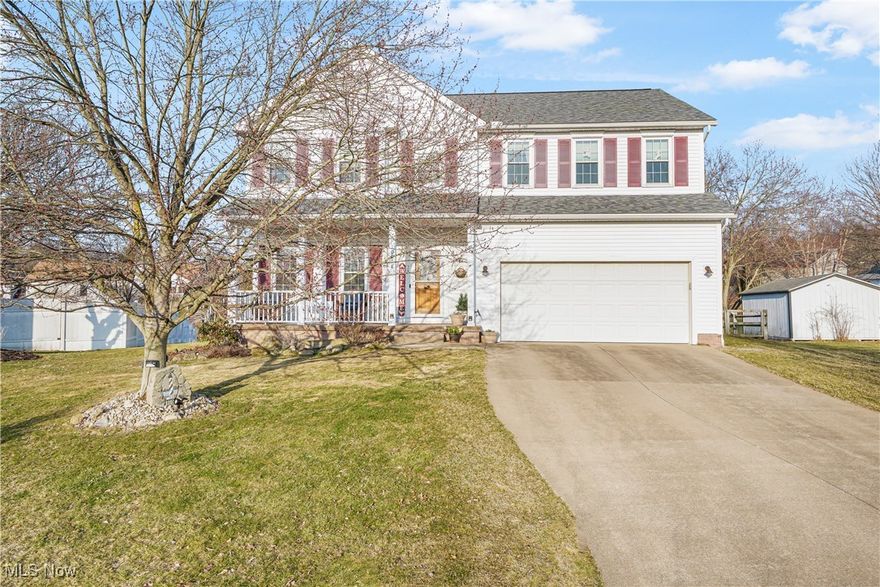 Nestled at the end of a quiet cul-de-sac, this charming home greets you with a cute front porch, perfect for relaxing and enjoying the peaceful surroundings. As you step inside, you're welcomed by a spacious dining room that sets the tone for the open floor plan. The great room features built-in bookshelves and a cozy gas fireplace, creating a warm and inviting atmosphere. The chef's kitchen is a dream with wraparound cabinetry, granite countertops, and stainless steel appliances, making meal prep a delight. Adjacent to the kitchen is a laundry room with a built-in folding table and utility sink, adding convenience to daily tasks. Step into the sunroom, where windows surround you, offering stunning views of the pond and your backyard oasis, complete with a garden space, fire pit, and shed. Upstairs, the spacious loft offers a perfect spot for a desk or reading nook, accompanied by more built-in bookshelves. Two large bedrooms with LVT flooring are perfect for family or guests. The master bedroom is a true retreat, featuring vaulted ceilings, French doors, and an ensuite bath with a large vanity, walk-in shower, jetted garden tub, and a generous walk-in closet. The finished basement adds even more living space with a rec room, featuring a pool table and recessed lighting. Two adorable crafting nooks provide creative spots, while additional finished space is ready for whatever your heart desires—be it a home theater, gym, or playroom. This home offers a perfect blend of comfort, style, and functionality!