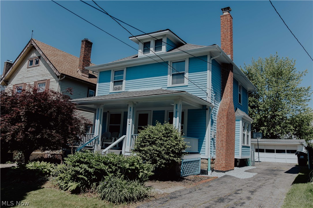 The Lakewood Charm you’ve been looking for is seen throughout this lovely 3 Bedroom Colonial. The Covered Front Porch is the perfect welcome, with a space big enough for ample seating, and was recently redone in composite decking. The Living Room spans the entire front of the home, with Wood Floors, Crown Molding, Built-In Entertainment Center with Storage, a beautiful Leaded Glass Window and a cozy Wood Burning Fireplace. This opens with wood Columns into the Dining Room, with Wood Floors and Crown Molding as well, another Leaded Glass Window, and a Built-In Bench with Storage. The Kitchen has plenty of Cabinetry, Tile Backsplash, All Appliances will stay, and has a passthrough into the natural light filled Breakfast Nook.
Upstairs you’ll find all 3 Bedrooms, a Full Bath, and Built-In Cabinetry in the Hall. The Full Basement provides Laundry Area, an Extra Toilet in an enclosed space, and 2 other great sized rooms that could have so many options – Rec Room, Workshop, Playroom, Storage, etc.
The Backyard is completely Fenced, has a Patio Area, and a 2 Car Garage. Updates include some professional waterproofing in the basement, new shutoffs on all the plumbing, whole house insulation, and upgraded electrical box. This home is in such a beautiful location within the city that you won’t want to miss it. Set your appointment to see it today!