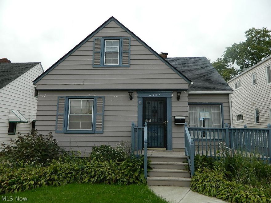 Great opportunity!  Three bedroom cape. Electric service in two car detached garage. Updated kitchen with ceramic flooring and sliding glass doors to rear covered patio. Updated bath.  Master bedroom up has full bath.   All information approximate. All properties sold “As-Is” without any guarantee or warranty by seller.  Pre-approval or proof of funds must be presented with offers.  Buyer to assume any and all expenses for inspections, buyer’s agent must accompany all inspectors.