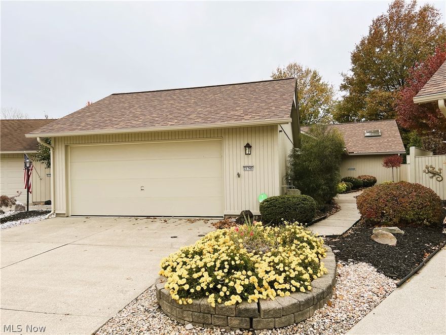 This is a one-owner custom designed ranch cluster with an open floor plan and many significant
upgrades. As you walk into the ceramic foyer towards the kitchen you realize the attention to detail. The
kitchen has been updated with granite counters, LVT flooring, new pendant lighting, and upgraded
cabinet doors. The family room opens to the beautiful courtyard and has custom built-in cabinets, new
flooring, and more . The living room and dining rooms feature an updated gas fireplace, vaulted ceiling,
carpeting, and new windows. This home has 3 spacious bedrooms with newer blinds, windows, and
floor coverings. The custom master suite has a custom-built wood wall and beams and remodeled bath
with custom cabinetry, oversized walk-in closet, flooring, and shower. The second full bath has also been remodeled with custom
cabinetry and fixtures. There is a spacious utility/laundry room with plenty of storage closets and garage
access. The outdoor courtyard is perfect for entertaining