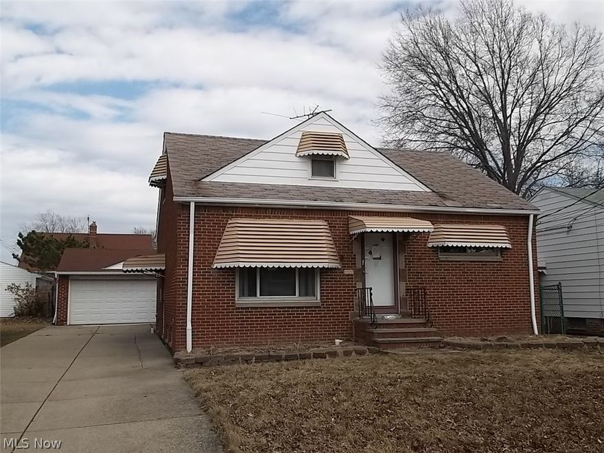 Great brick Cape Cod, ready for rehab! Home already has vinyl windows, hardwood floors, and 2 full baths. Rec room in basement and finished 2nd floor gives this house about 1500 sq ft total. Not a short sale, investor-owned for easy transaction. POS on order.