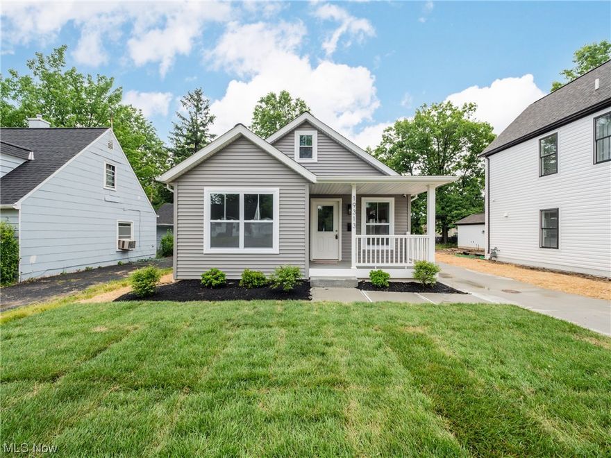 Introducing 19313 Longbrook, an exquisite modern new construction home by Land Bank Homes in the vibrant community of Warrensville Heights. Step inside and you'll immediately notice the attention to detail and quality craftsmanship. The open concept floor plan creates an inviting atmosphere, perfect for entertaining guests and everyday living. The spacious living room welcomes you with an abundance of natural light and luxury vinyl plank that flow seamlessly throughout. The gourmet kitchen features stainless steel appliances, granite countertops, a large center island with a breakfast bar, and ample cabinet space. The primary suite is a private retreat, boasting a tranquil ambiance, and a walk-in closet. The en-suite bathroom is an oasis of relaxation, complete with a glass-enclosed shower, and dual vanities. There are two additional bedrooms for family, guests, or a home office. The additional full bathroom features elegant finishes and a tub/shower combination. The lower level is acc