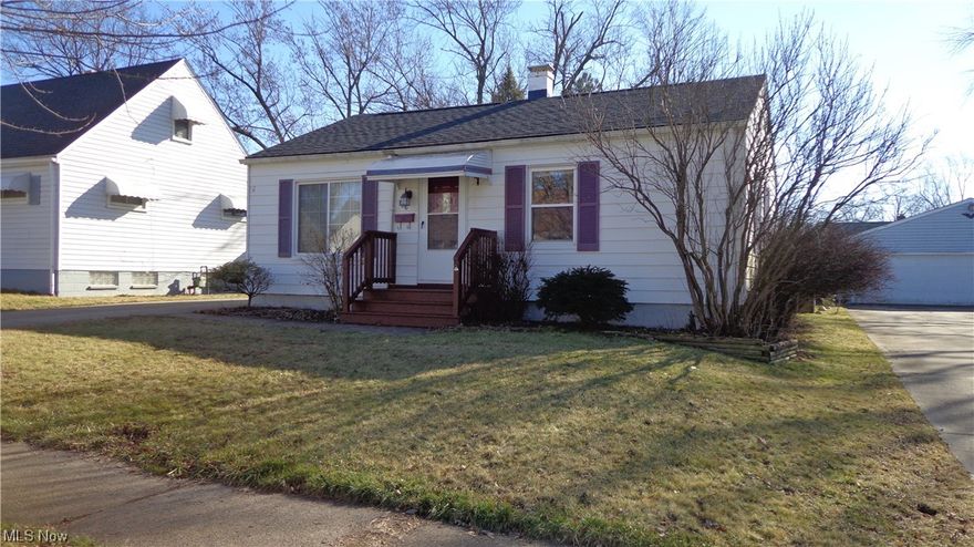 Are you looking for a nice starter home or even an investment property? How about downsizing to something more manageable? 166 John St Bedford, OH 44146 is the home for you. This cute ranch style home is situated very close to RT271 and is in a quiet neighborhood. The house has been happily rented for the last 10 years and also has many recent updates. To start, there is a new roof that was installed in 2023 which also included the two car garage and garage door. The kitchen has new luxury vinyl tile installed and don't worry about needing appliances because they are all included.  The utility closet is located off the kitchen with bifold doors and plenty of space inside to work from and hide your laundry while guests are over. One of the bedrooms has new carpet recently installed and the rest was installed in 2011 which is in very good condition without any strange smells.  The water heater was installed in 2012. Staining was just done on the front and back porch with the boards in excellent condition.  The main bathroom has just received a recent makeover. The owner has paid a contractor to update the flooring, vanity, toilet, paint and revamp of the existing tub. The private back yard has a welcoming covered patio directly off the kitchen. The past tenant revealed they loved sitting out there during rain storms while staying dry and comfortable. This feature really adds to value of the house while enjoying the fenced in yard having room for entertaining or enjoying the outdoor space. One more special feature attached to the back of the house is a private room that can be used as a cigar lounge, she-shed, workshop, etc. There is a water spigot and is also vented with a new window. Overall this house is clean, neat, has been well kept making it an exceptional home for the price. With the large garage, storage shed behind the garage, and room off the back of the house it contains more space than you would think. We encourage you to come take a look at this gem!