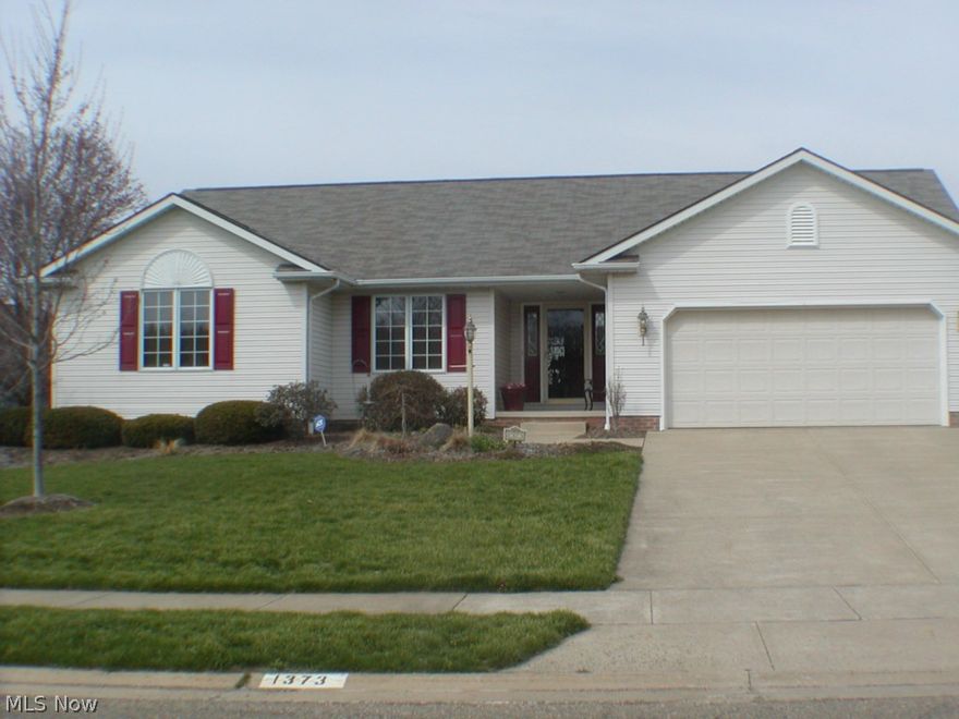 Wonderful one floor living with open floor plan located minutes from downtown North Canton. Great room with vaulted ceiling and fireplace open to dinette/kitchen. Fully appliance kitchen with ample counter space, cupboards and pantry. Large master bedroom has huge walk-in closet, master bath with jetted hot tub and walk in shower. First floor laundry w/cabinets, utility sink and washer and dryer. Garage is heated w/hot and cold water. Full basement. Dinette leads to deck and nicely landscaped yard. You will love all the storage this home has!!!