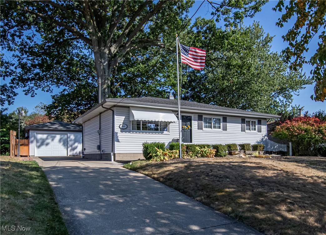 One-floor living is a breeze in this charming 3-bedroom ranch in Ellet! The welcoming curb appeal will make you say “honey, stop the car!” Step inside to a bright, spacious living room that flows easily into the dining area and kitchen — an ideal setup for entertaining. The kitchen features a gas range, refrigerator, dishwasher, and a convenient pass-through to dining area. All three bedrooms offer ample closet space and plenty of natural light. The full bath has been updated with a new shower and toilet, and yes — there’s even a laundry chute! The finished basement expands your living space with a cozy family room and built-ins, half bath, laundry area with sink and shower, plus a workshop complete with a large workbench and pegboard for organization. Step outside to enjoy your fully fenced backyard with a covered patio — perfect for summer cookouts or simply relaxing in privacy. A one-car garage provides space for vehicles, bikes, and toys, while a backyard storage shed keeps lawn equipment and tools neatly tucked away. This home combines comfort, functionality, and charm in one package. Don’t miss your chance to call this one home sweet home. Schedule your showing today!