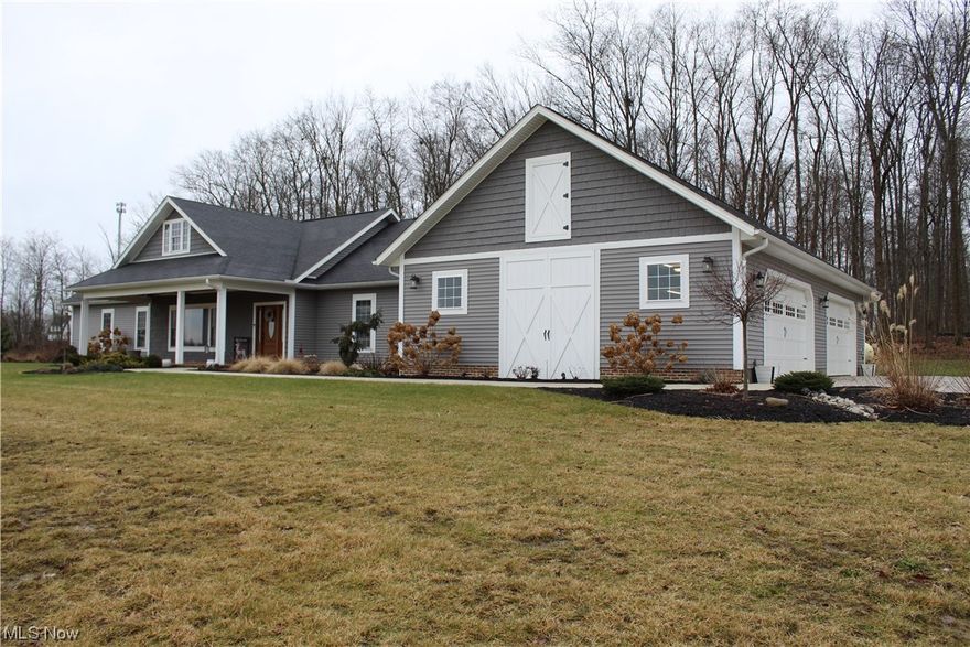 LOCATION! LOCATION! LOCATION! Here it is! A custom built sprawling ranch home resting on just over 14 acres! If you're looking for lots of space and country views this could is your new home! Master suite with enormous walk in closet, full bath includes jacuzzi tub and tile shower. 3 additional bedrooms, office and a bonus room . 4 car attached garage with full open attic storage. New paver stone patio, landscaping and patio doors in 2021. Too much to mention.....come check it out!!