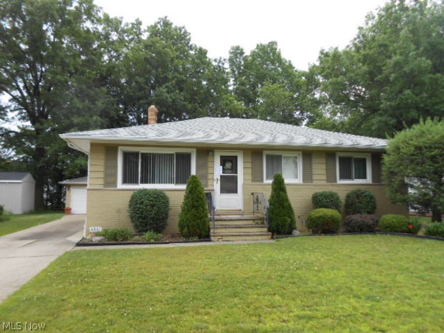 A nicely maintained 3 bedroom, 2 full bath ranch home in Willoughby. Hardwood floors. C/A. Full, part finished basement with addtional rooms and a full bath. Deck and patio. 2 car detached garage and a storage shed.