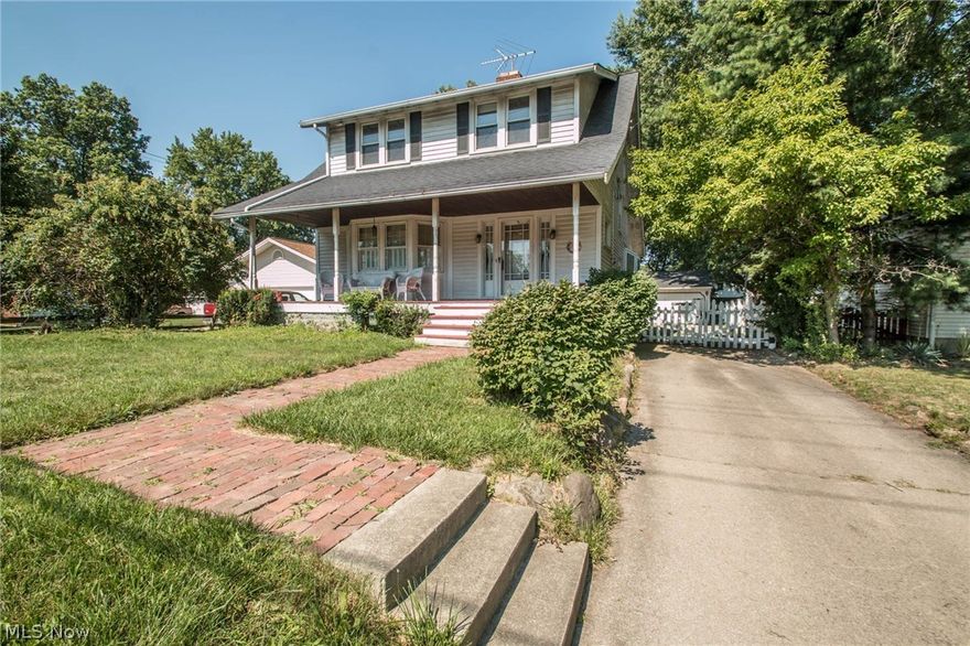 Visit this classic home with a large front porch running the entire width. Highlighting the front is a four-panel bay window and a stately front door flanked by sidelights. A wood-burning brick fireplace with a black marble mantel and hearth serve as a focal point in the large living room.  

The formal dining room has French doors opening to a spacious deck.  The fenced back yard boasts mature trees and plantings as well as a swing set that may stay.  

Grow your own vegetables and herbs in the kitchen which features a large garden window. 

Relax and enjoy a game of pool in the partially finished basement. (The pool table may stay.) The basement has a lifetime warranty for waterproofing. 

The second floor offers three bedrooms and a huge bathroom.  A second full bathroom is on the first floor. 

The two and a half car garage includes 220 hook ups and a gas furnace. Behind the garage is a large shed for additional storage. 

Many updates have occurred in this home includi