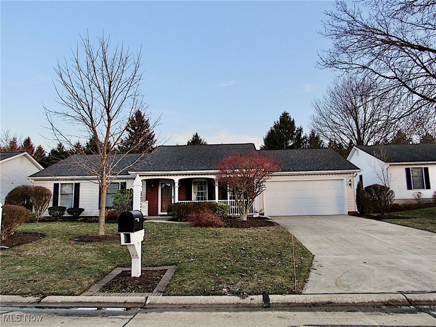 Great Free-Standing Condominium in the desirable Villages of Waterford. This home is situated on a quiet cul-de-sac lot with a large private rear yard. The front entry porch welcomes one into this spacious 3-bedroom, 2 full bathroom unit. The open floor plan offers a formal living room off the entry foyer, dining room off the spacious kitchen, as well as a spacious vaulted great room with sky lights, and natural wood ceiling. The rear yard is beautifully landscaped and can be enjoyed from either the concrete patio. The primary suite offers a walk-in closet and glamour bathroom with updated walk-in shower. The attached two car garage has additional storage in the back ,  for additional storage, a workshop area, etc.