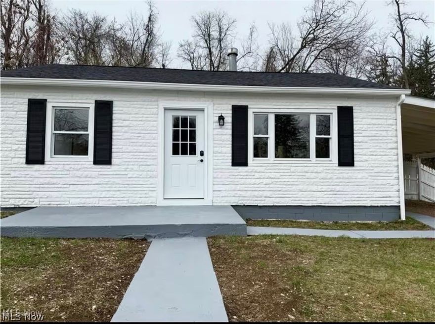 Just minutes from local shopping and dining, and only  10 minutes from Franciscan University, this beautifully renovated ranch-style home is tucked away on a quiet cul-de-sac and offers effortless one-story living with thoughtful updates throughout. Inside, the home features three bedrooms and one full bath, all conveniently located on the main level, along with first-floor laundry for added ease.
The interior has been refreshed with new drywall, flooring, carpet, and updated lighting, creating a bright, inviting atmosphere. The remodeled kitchen serves as the heart of the home, highlighted by granite countertops and a layout that flows naturally into the living and dining areas—ideal for both everyday living and casual gatherings. 
Recent improvements include a new roof, furnace, and central air unit. Sliding glass doors lead to a fenced-in backyard with a storage shed, offering space for outdoor enjoyment and organization. A carport provides convenient covered parking.
A move-in-ready home that blends modern updates with comfortable, functional living—schedule your showing today!