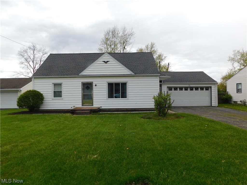 Very well maintained three bedroom two bathroom vinyl sided cape cod located in Champion. Roomy living room with newer carpet and coat closet. Eat in kitchen with pantry and cabinet space and a man door to the back enclosed porch. Two bedrooms on the first floor or have your master on the second floor with a large walk in closet, cedar closet, and plenty of extra storage complete with full bath. Step down from the kitchen into the mud room and go down to the full basement or the two car attached garage.